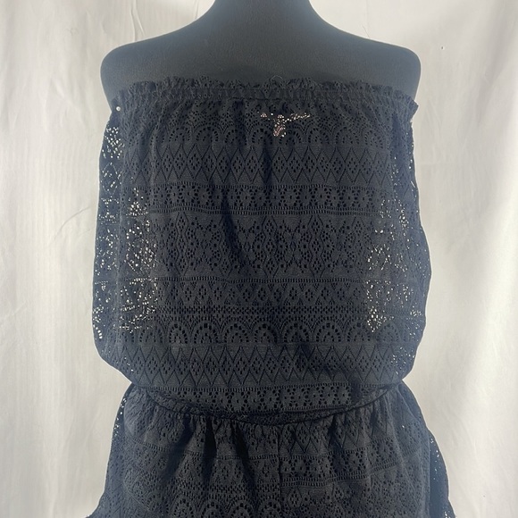 Victoria’s Secret Black lace swimsuit romper coverup, small - Picture 3 of 12